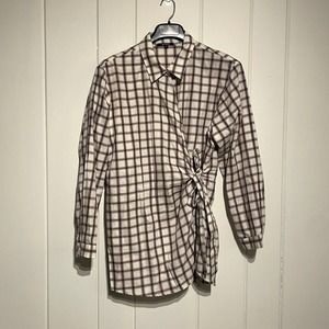 Kal Reiman Long Sleeve Button Down With wrap around Style Size XL